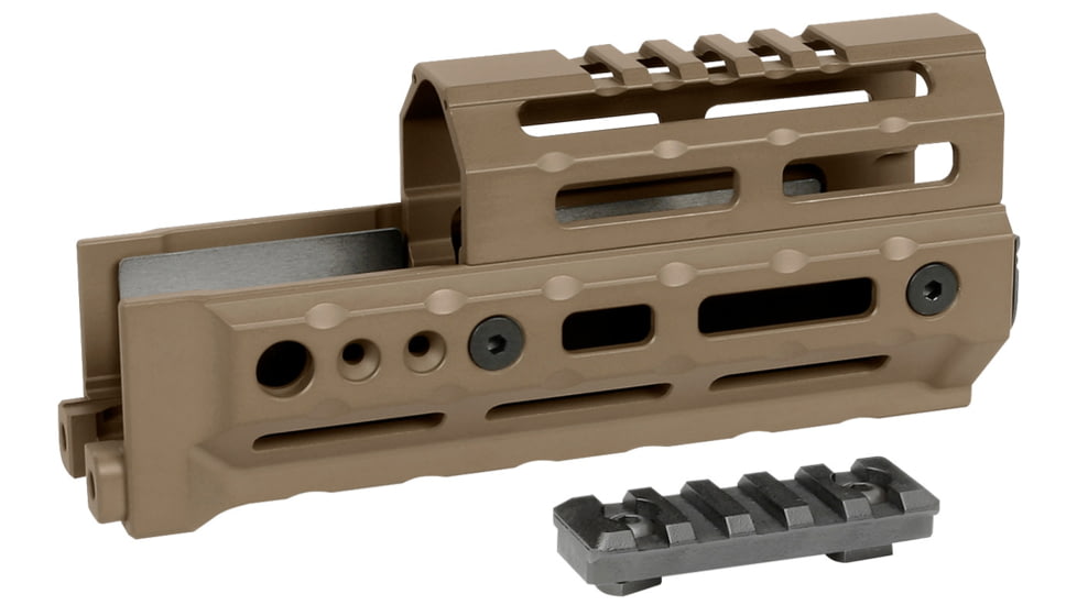 Midwest Industries AK Alpha Series M-LOK Handguard, 6in, Flat Dark Earth, MI-AK-ALPHA-6-FDE
