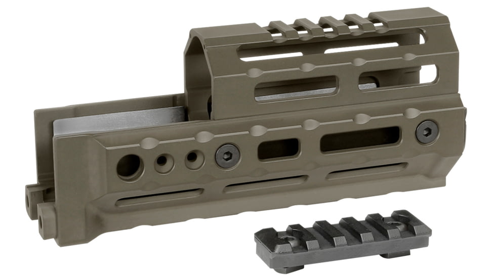 Midwest Industries AK Alpha Series M-LOK Handguard, 6in, OD Green, MI-AK-ALPHA-6-ODG