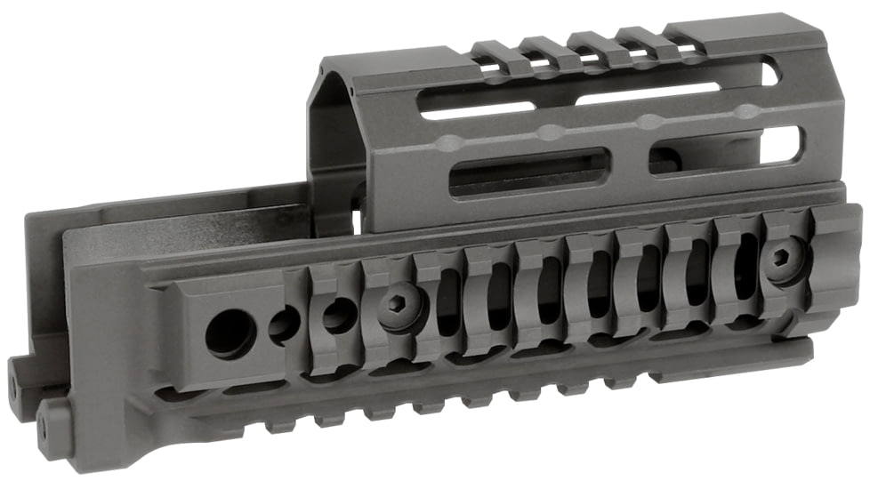 Midwest Industries AK Alpha Series Quad Rail Handguard, 6.0in, Black, MI-AK-ALPHA-QR-6