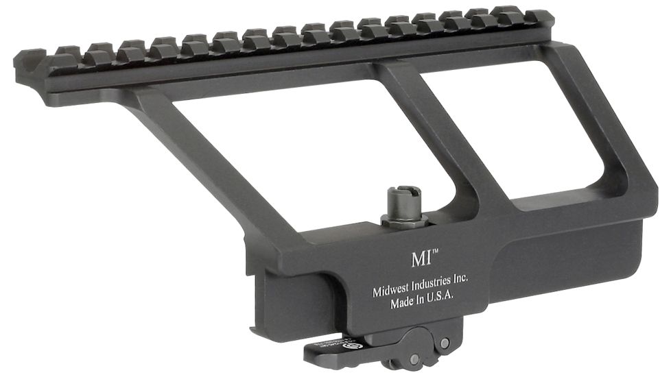 Midwest Industries AK Side Railed Scope Mount, Yugo, Black, MI-AK-SM-Y
