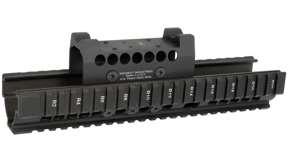 Midwest Industries AK47/74 Extended W/ Burris FastFireTop Cover, Black, MI-AKX-BF