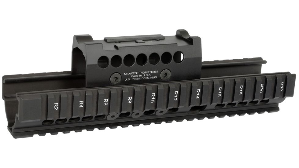 Midwest Industries AK47 / 74 Extended W/ Vortex Sparc Primary Arms Top Cover, Black, MI-AKX-T1/VS