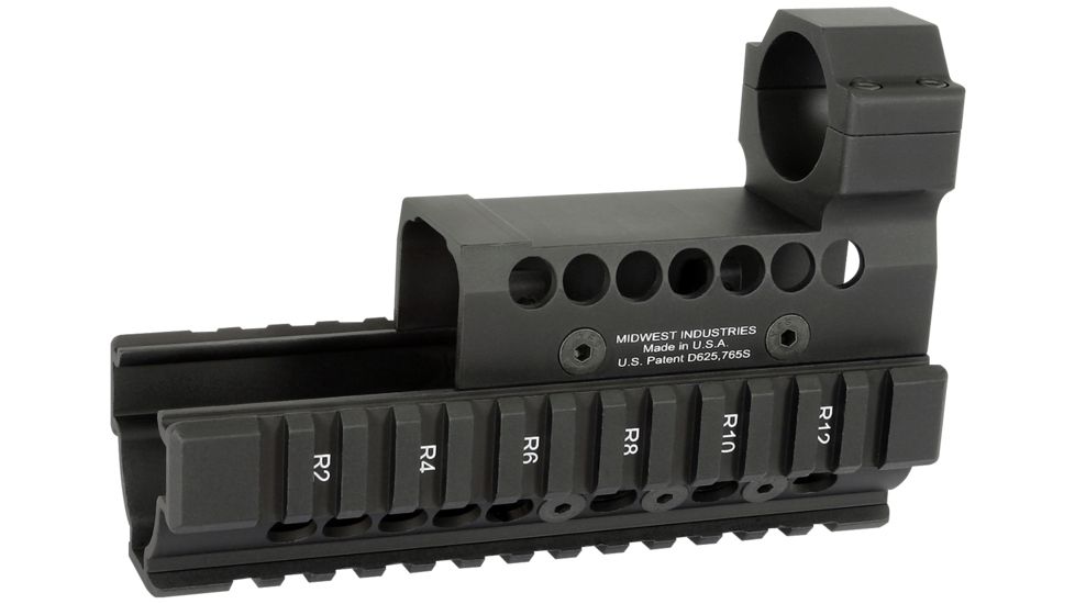 Midwest Industries AK47/74 Hand Guard - ML2 Full Size Dot, Black, MI-AKH-ML2