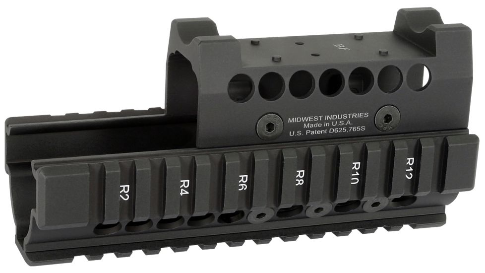 Midwest Industries AK47/74 Hand Guard W/ Burris FastFireTop Cover, Black, MI-AKH-BF