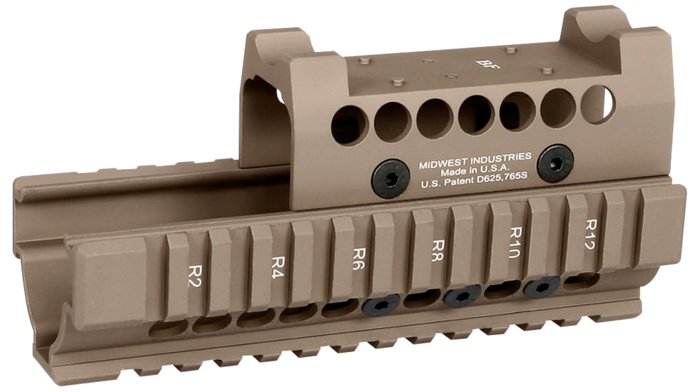 Midwest Industries AK47/74 Hand Guard W/ Burris FastFireTop Cover, Flat Dark Earth, MI-AKH-BF-FDE