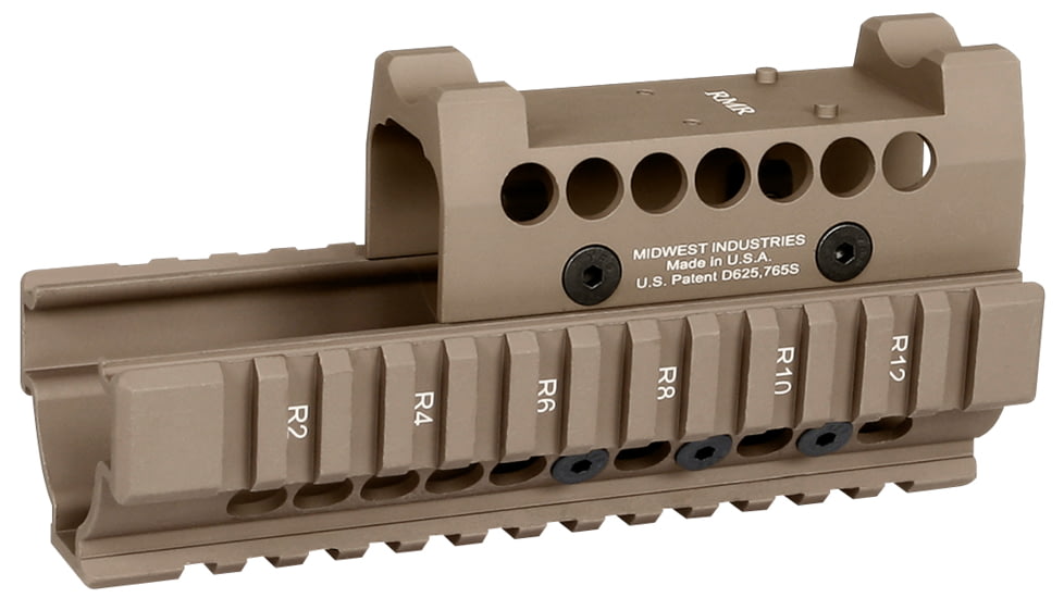 Midwest Industries AK47 / 74 Hand Guard W/ Trijicon RMR Top Cover, Flat Dark Earth, MI-AKH-RMR-FDE