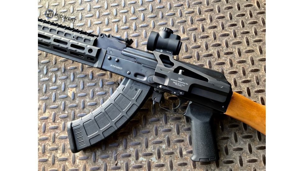 Midwest Industries AKG2 Scope Mount, Yugo Pattern AK-47/74, MRO Top, Black, MI-AKSMG2-YMRO