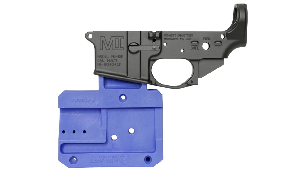 Midwest Industries AR-15 Lower Receiver Block, Blue, MI-LRB