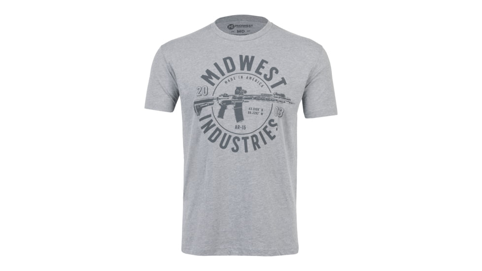 Midwest Industries AR Coordinate T-Shirt, Dark Heather Grey, 2XL, MI-TEE-ARCOORD-2XL