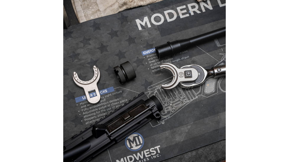 Midwest Industries AR15 Barrel Castle Nut Wrench, Silver, MI-BNW