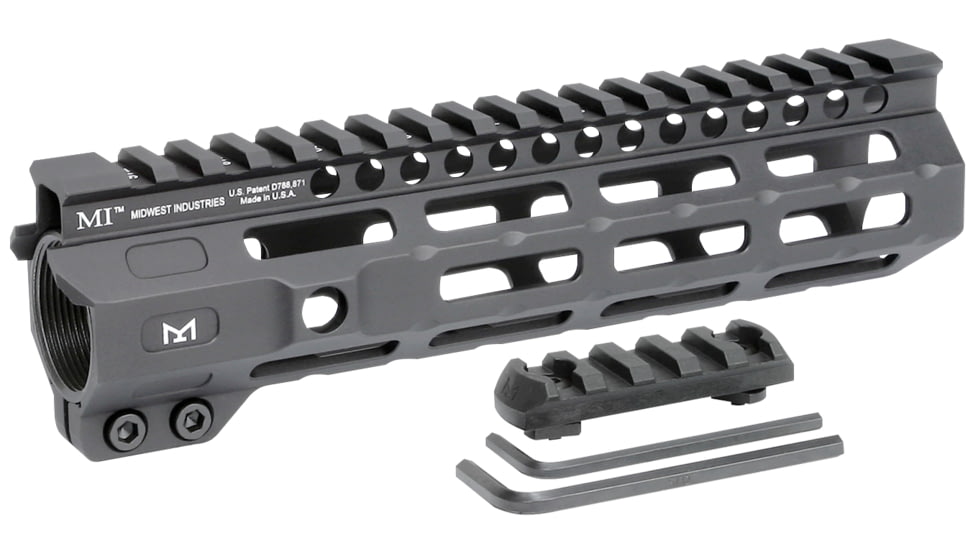 Midwest Industries Combat Rail One Piece Free Float Handguard, M-lok - MI-CRM8