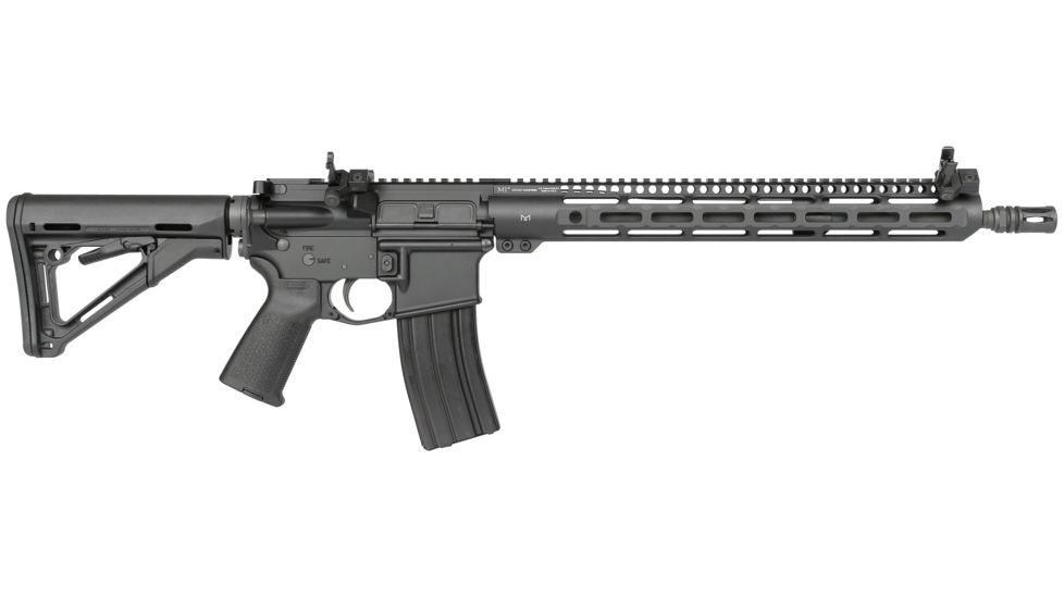 Midwest Industries Combat Rifle Offset Deployable Front and Rear Sight, Black, MI-CRS-OSS