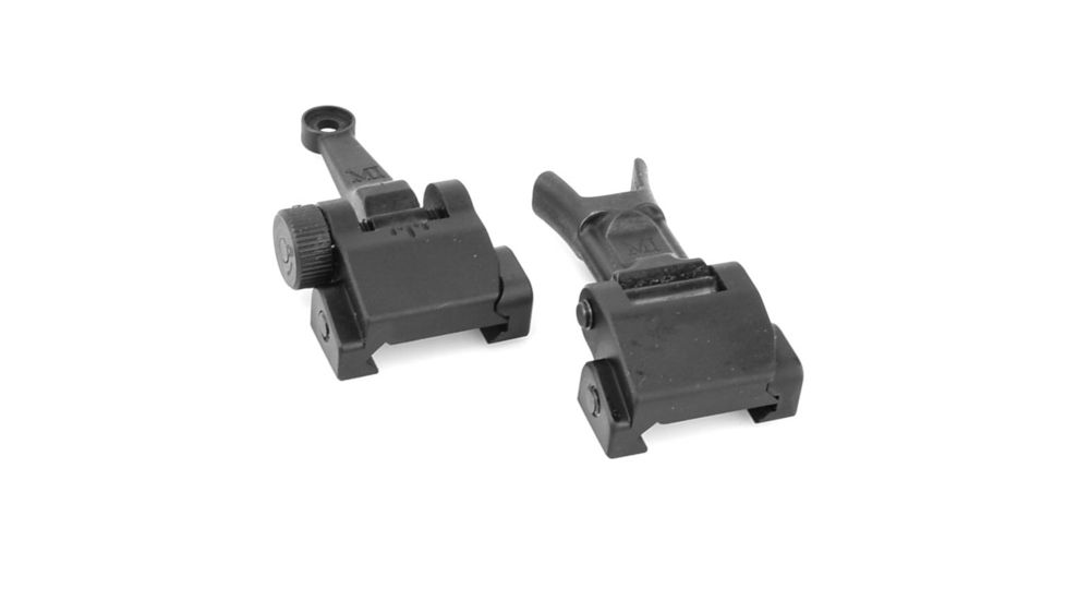 Midwest Industries Combat Rifle Top Mounted Deployable Front and Rear Sight, Black, MI-CRS-SET