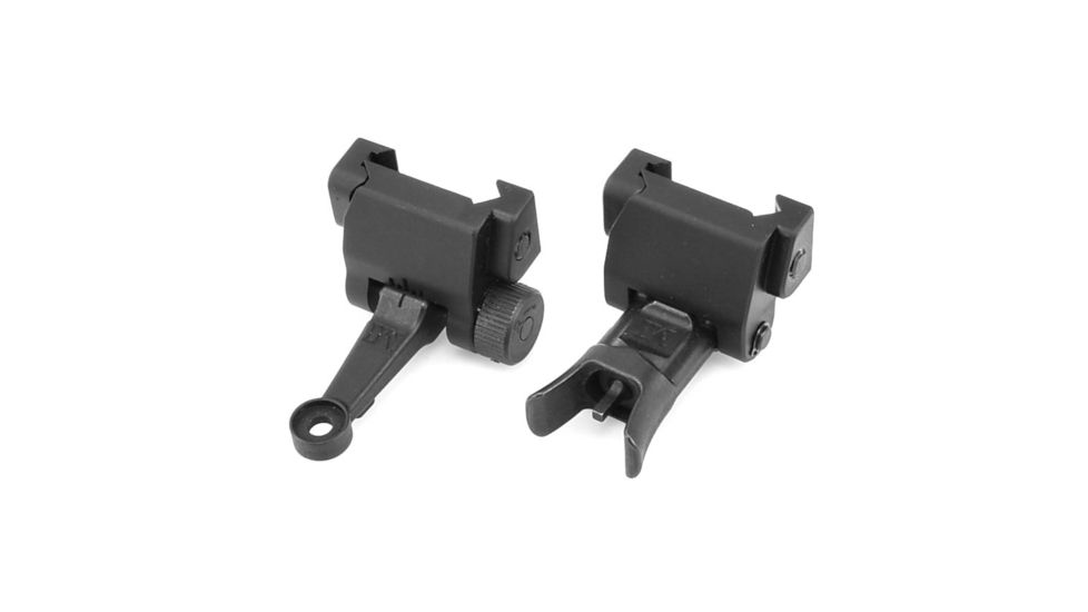 Midwest Industries Combat Rifle Top Mounted Deployable Front and Rear Sight, Black, MI-CRS-SET