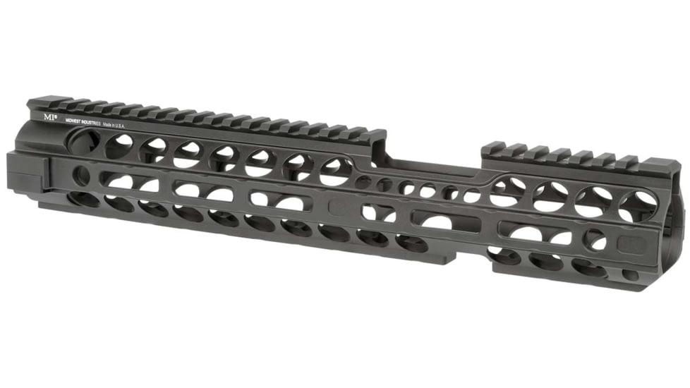 Midwest Industries Extended Free Float Handguard, AR-15, 12.625 in, Carbine Length, M-LOK, Anodized, Black, MI-20XXM