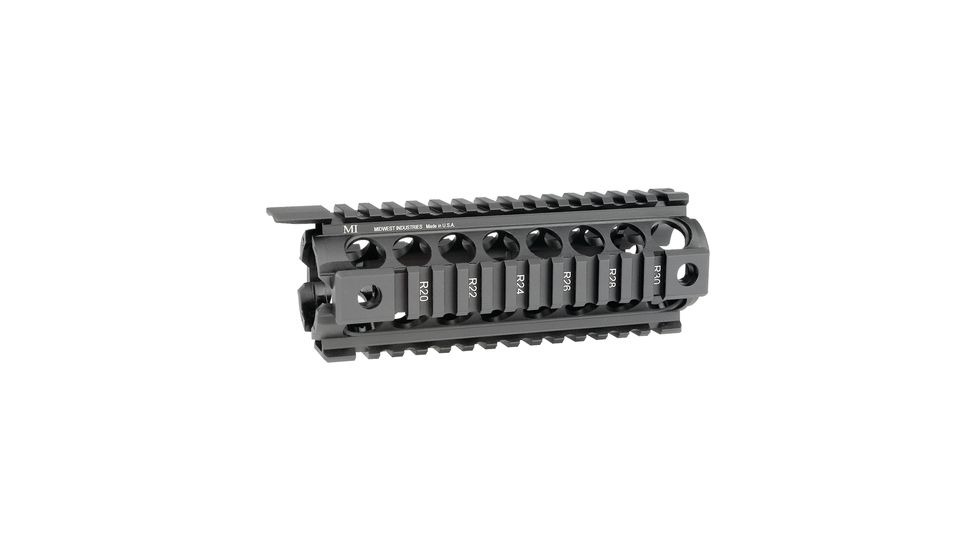 Midwest Industries Gen2 Two-Piece Drop-In Handguard Carbine Length, Black, MCTAR-17G2