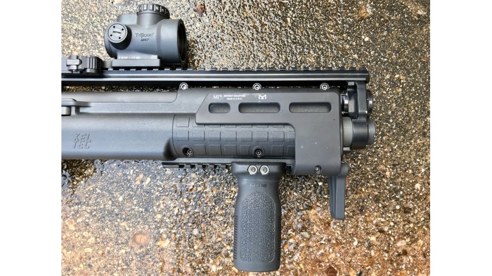 Midwest Industries Keltec KSG M-Lok Light Mount w/ Hand Stop, Black, MI-KSG-MM, EDEMO1