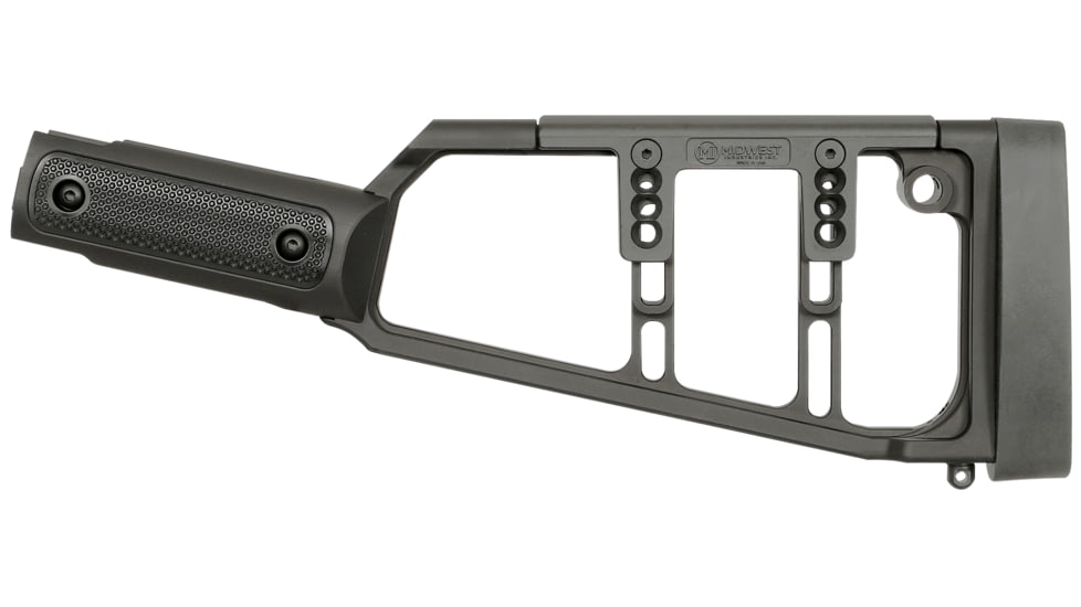 Midwest Industries Lever Stock Henry Straight, Black, MI-LS-HS
