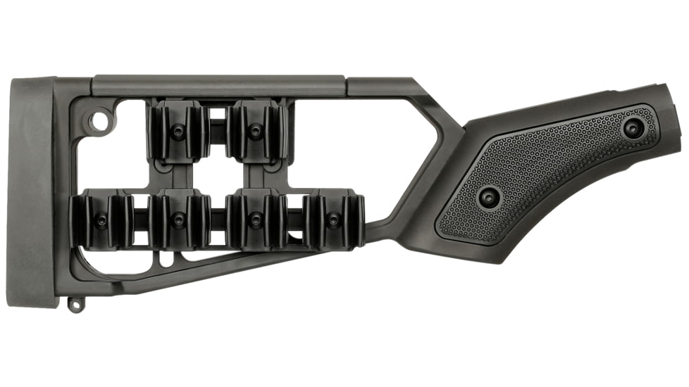 Midwest Industries Lever Stock Shell Holder Plate With 6 Shell Holders, Black, MI-LS-SHP-BUNDLE