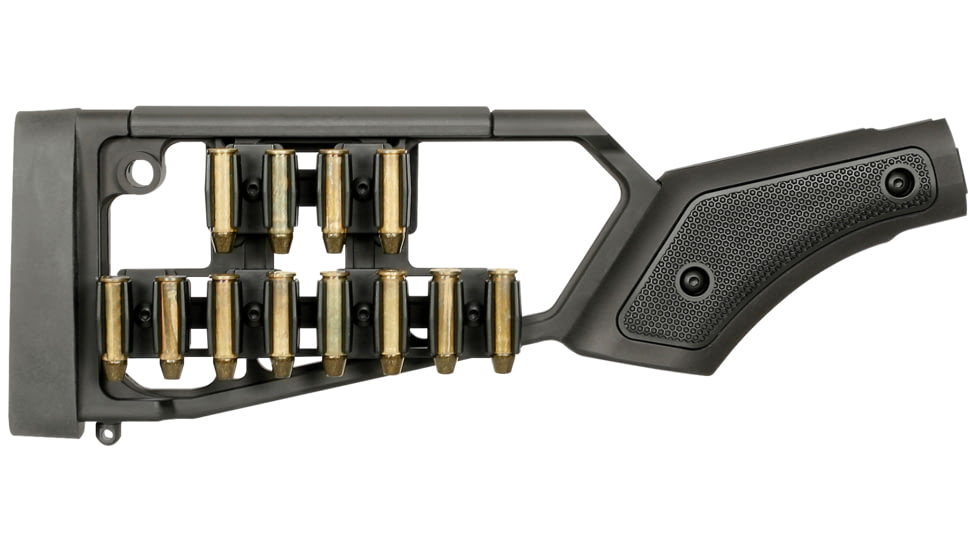 Midwest Industries Lever Stock Shell Holder Plate With 6 Shell Holders, Black, MI-LS-SHP-BUNDLE