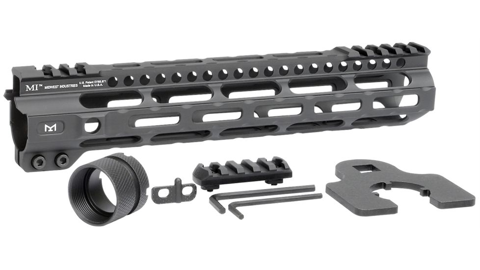 Midwest Industries MI Combat Rail Lightweight Series Handguard, M-LOK compatible, Black, 10.5in, MI-CRLW10.5