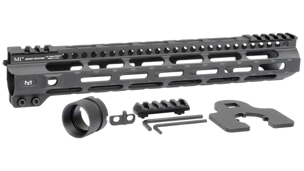 Midwest Industries MI Combat Rail Lightweight Series Handguard, M-LOK compatible, Black, 12.625in, MI-CRLW12.625