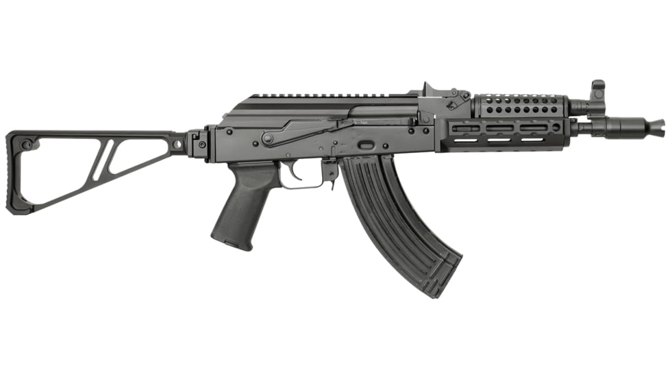 Midwest Industries Side Folding Fixed Extruded Stock, Black, MI-STAP-SF-FES