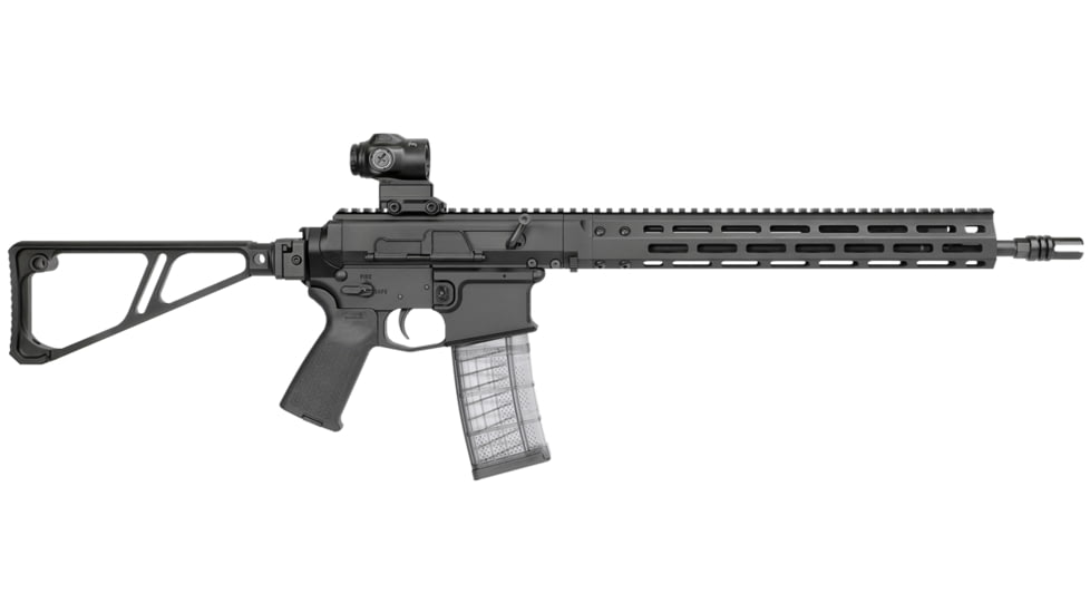 Midwest Industries Side Folding Fixed Extruded Stock, Black, MI-STAP-SF-FES