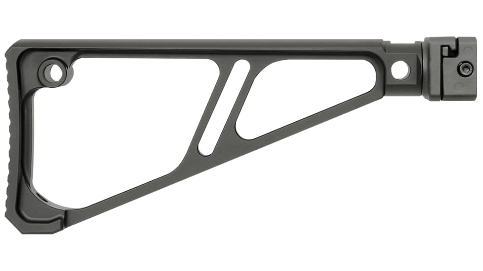 Midwest Industries Side Folding Fixed Extruded Stock, Black, MI-STAP-SF-FES