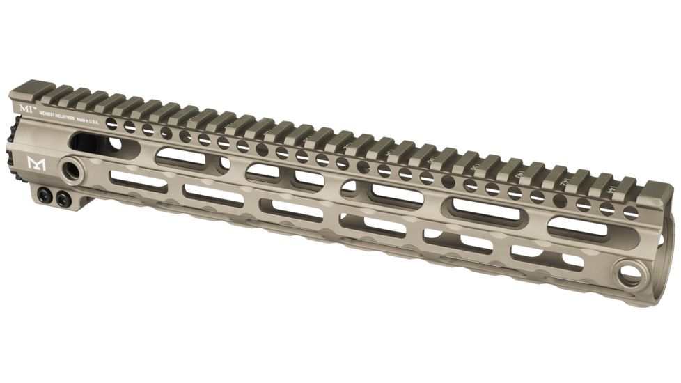 Midwest Industries SSM M-Lok Series One Piece Free Float Handguard 12 Inch Flat Dark Earth