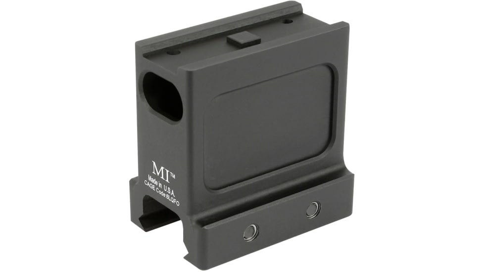Midwest Industries T1/T2 Red Dot Optic Mount, NV Height, Black, MI-T1-NV