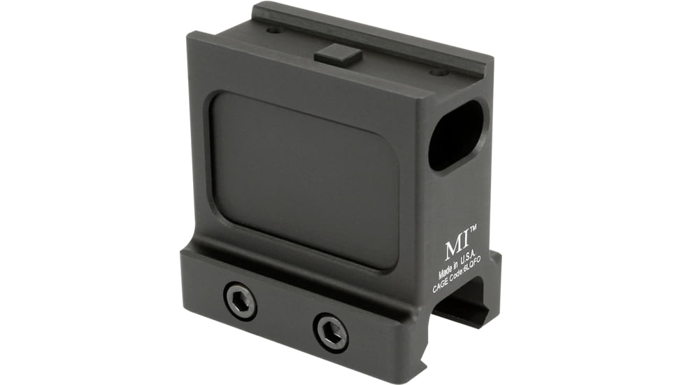Midwest Industries T1/T2 Red Dot Optic Mount, NV Height, Black, MI-T1-NV