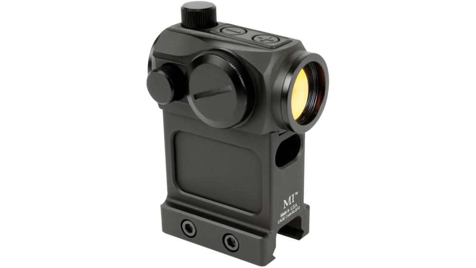 Midwest Industries T1/T2 Red Dot Optic Mount, NV Height, Black, MI-T1-NV