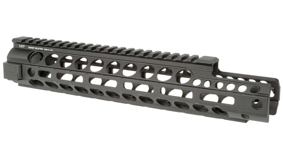 Midwest Industries Two Piece Free Float Handguard, AR-15, 11.5 in, Mid Length, M-LOK, Anodized, Black, MI-21XM