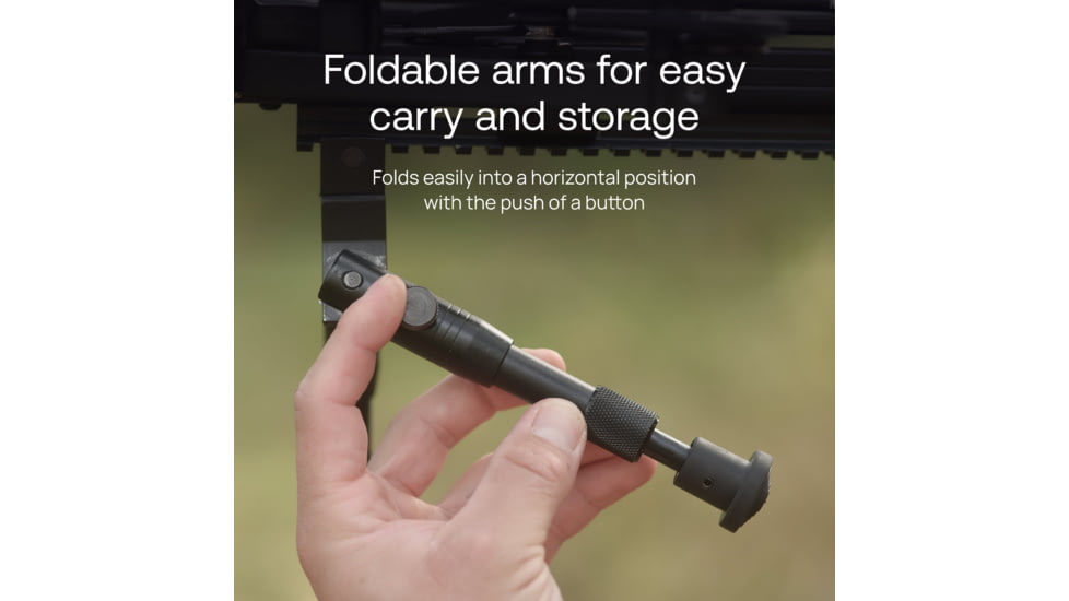 MIGHTY TACTICAL BP-01 Bipod, 6.2-6.7in Height Range, Picatinny/Weaver Mount, Black, MT-BP-01