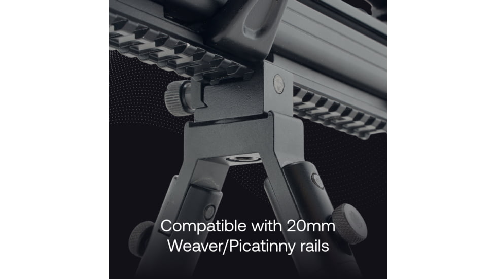 MIGHTY TACTICAL BP-01 Bipod, 6.2-6.7in Height Range, Picatinny/Weaver Mount, Black, MT-BP-01
