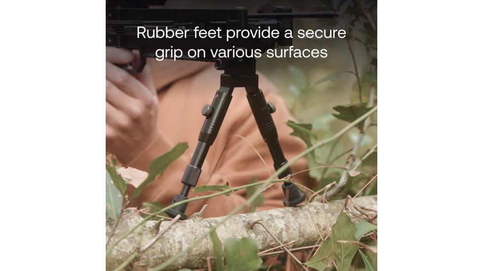 MIGHTY TACTICAL BP-01 Bipod, 6.2-6.7in Height Range, Picatinny/Weaver Mount, Black, MT-BP-01