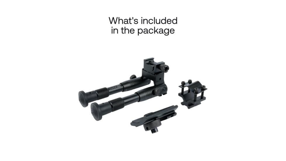 MIGHTY TACTICAL BP-01 Bipod, 6.2-6.7in Height Range, Picatinny/Weaver Mount, Black, MT-BP-01