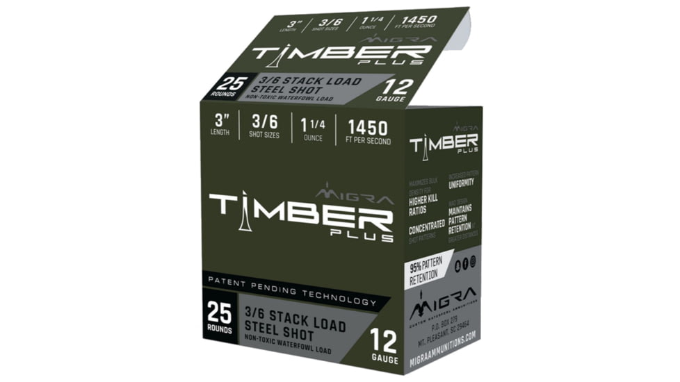 Migra 12 Gauge 1 1/2 oz 3 in Shotgun Ammunition, 4/6, 25 Round, M-12SB4-6