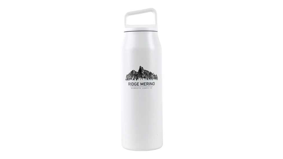 Ridge Merino MiiR X Ridge 32oz Wide Mouth Bottle, White, One Size, MiiR-WMB1SV32001