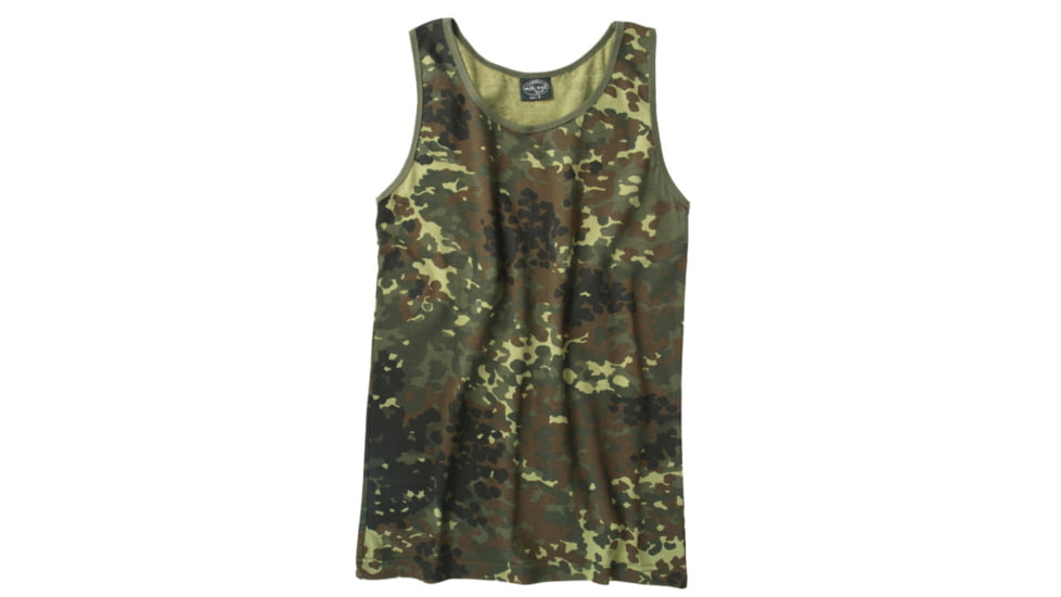 MIL-TEC Cotton Tank Top - Mens, Flecktarn Camo, Extra Large, 11001021-905