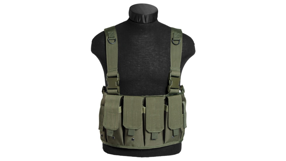 MIL-TEC Mag Carrier Chest Rig, Olive Drab, Adjustable, 13532001