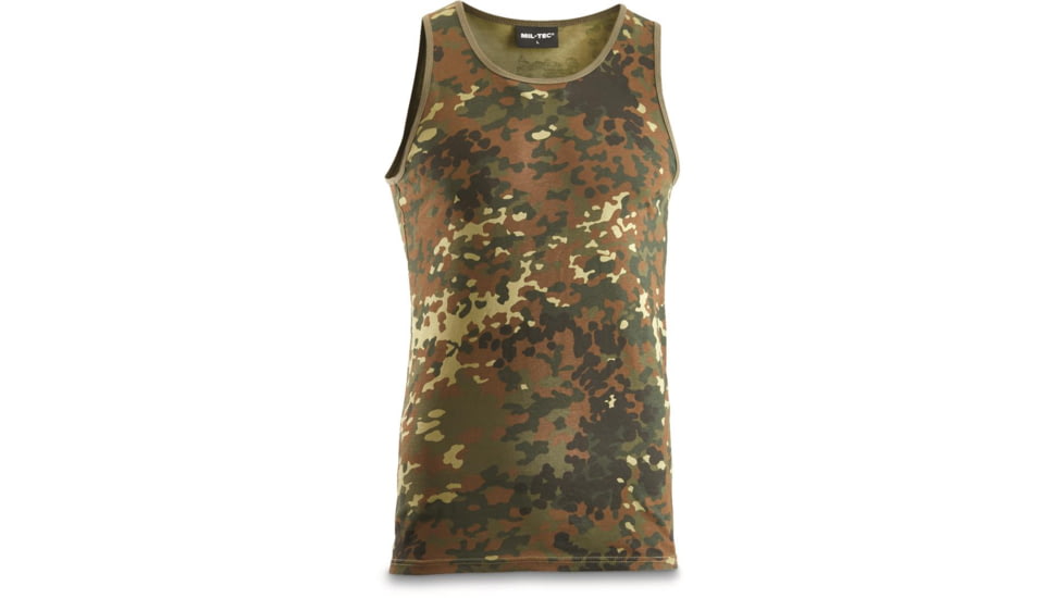MIL-TEC Cotton Tank Top - Men's, Flecktarn Camo, 3XL, 11001021-907