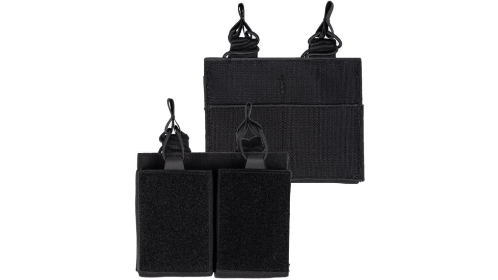 MIL-TEC Double Mag Pouch w/Hook&amp;Loop, Black, 13496202