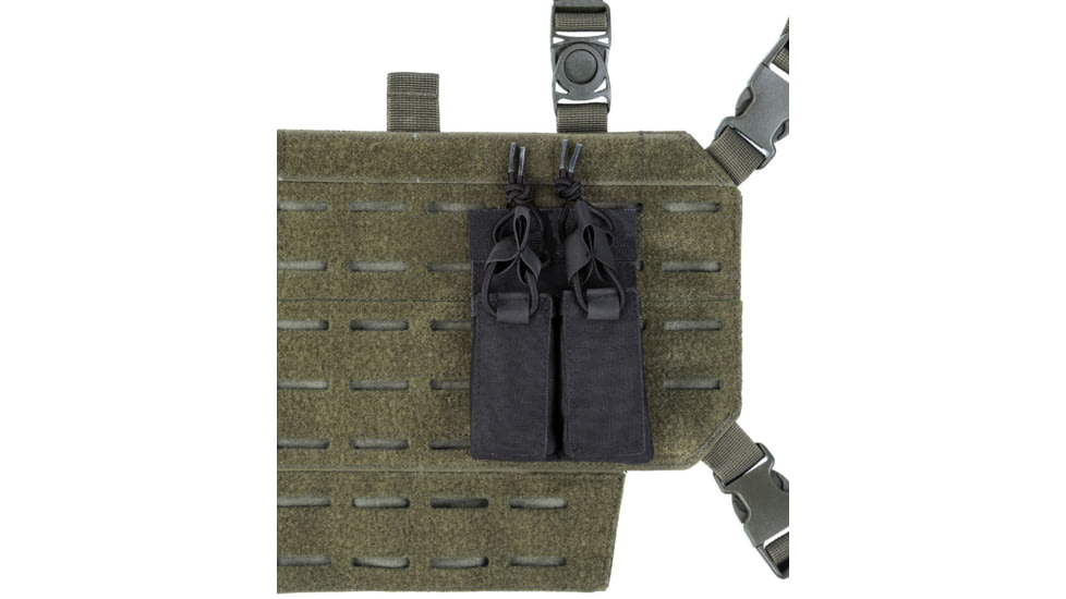 MIL-TEC Double Pistol Mag Pouch W/Hook &amp; Loop, Black, 13495802