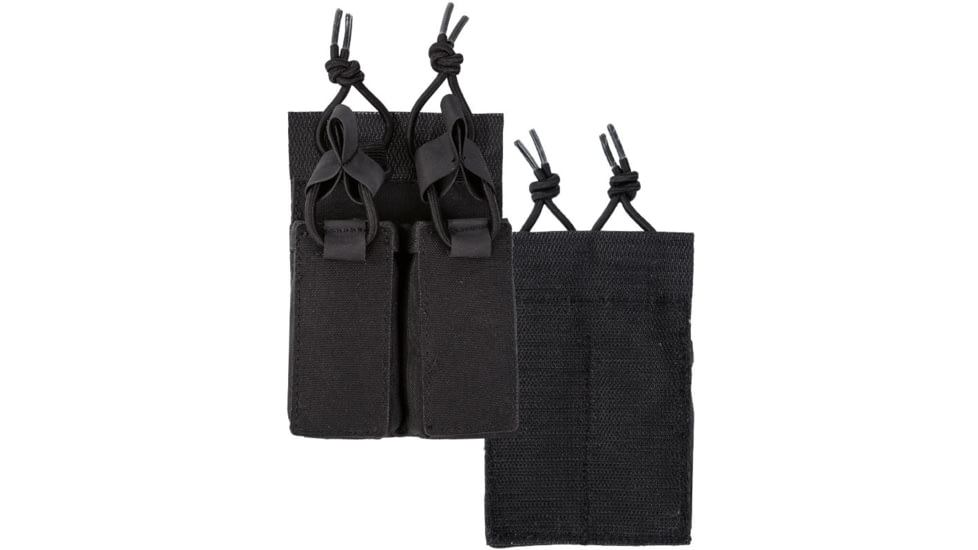 MIL-TEC Double Pistol Mag Pouch W/Hook &amp; Loop, Black, 13495802