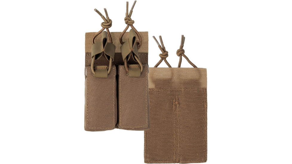 MIL-TEC Double Pistol Mag Pouch W/Hook &amp; Loop, Dark Coyote, 13495819