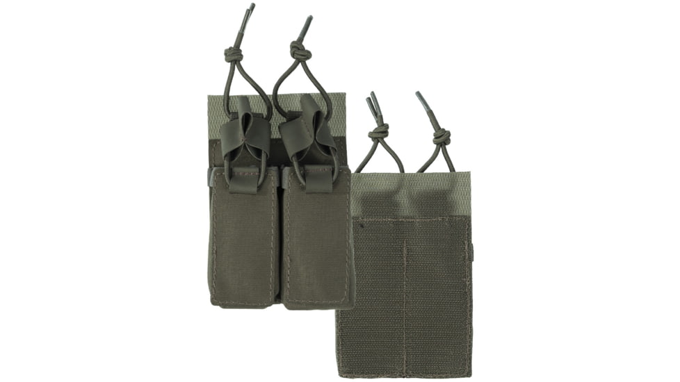 MIL-TEC Double Pistol Mag Pouch W/Hook &amp; Loop, Olive Drab, 13495801