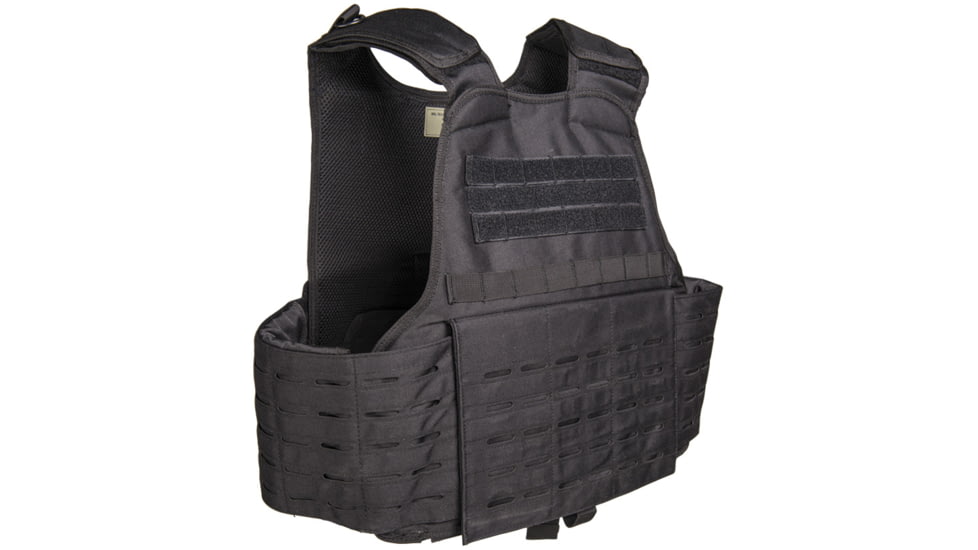 MIL-TEC Laser-Cut Plate Carrier Vest, Black, One Size, 13465102