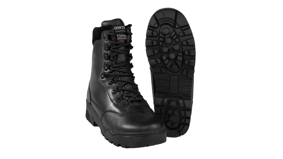 MIL-TEC Leather Tactical Boots - Men's, Black, 6, 12820000-006